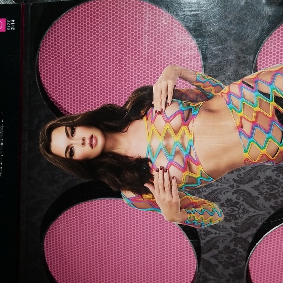 lapdance 2 pc crop top and pants, One Size, rainbow - Picture 6 of 7